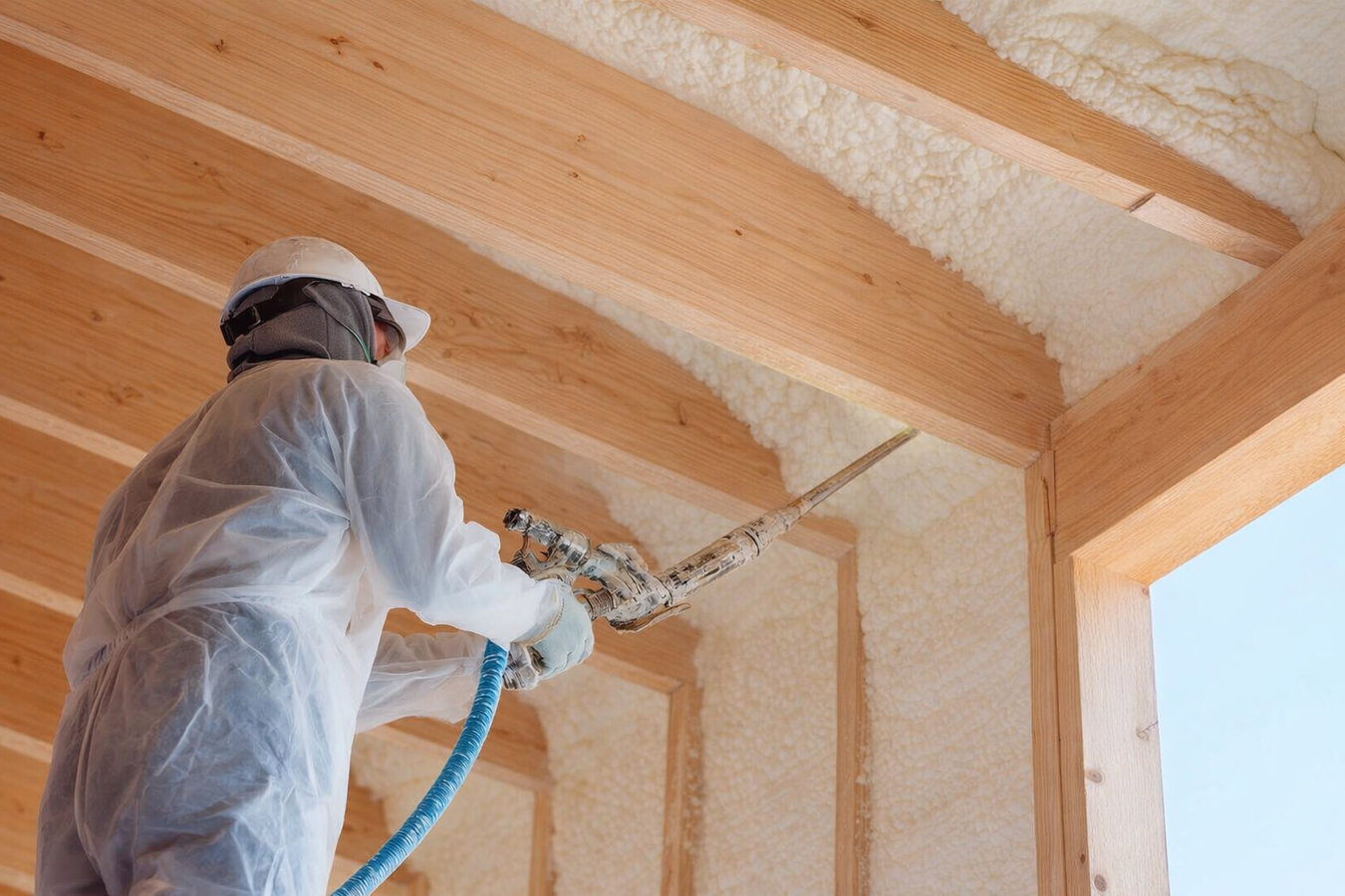 Spray foam insulation